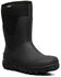 Image #1 - Bogs Men's Classic Seamless Mid Insulated Rubber Boots - Round Toe, Black, hi-res