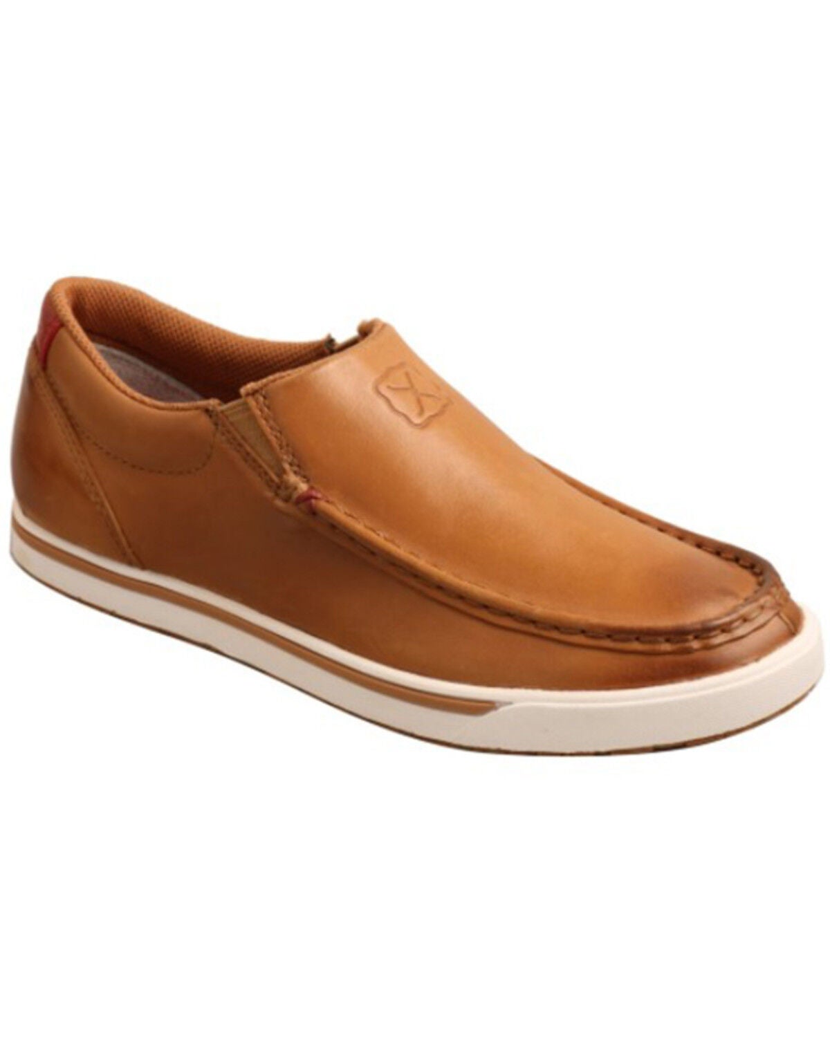 Twisted X Women's Burnished Leather Slip-On Shoes, Brown, hi-res