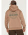 Image #2 - Lucky Brand Workwear Men's Logo Graphic Hooded Sweatshirt, Taupe, hi-res