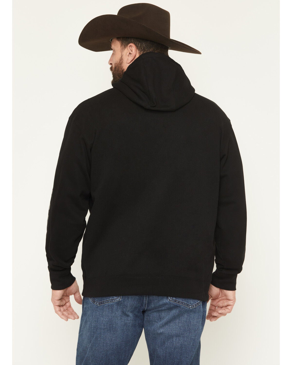 Image #4 - Ariat Men's Logo Graphic Hooded Sweatshirt - Big, Black, hi-res