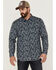 Image #1 - Moonshine Spirit Men's Amusement Large Paisley Print Long Sleeve Western Shirt , Navy, hi-res