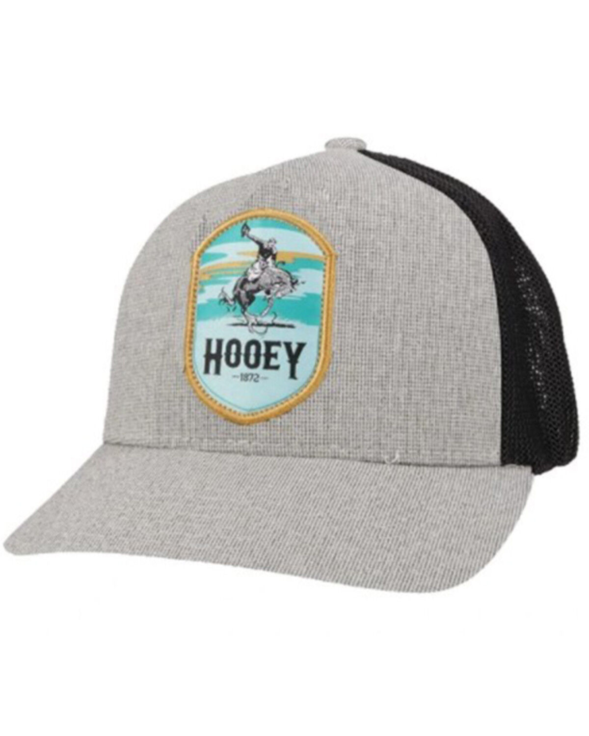 Image #1 - Hooey Men's Cheyenne Trucker Cap, Grey, hi-res