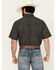 Image #4 - Ely Walker Men's Geo Print Short Sleeve Snap Western Shirt, Black, hi-res