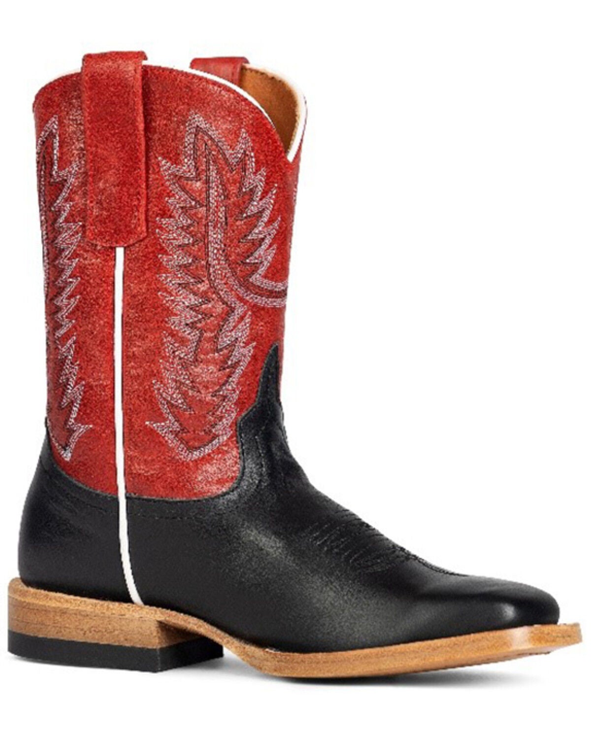 Image #1 - Horse Power Boys' Western Boots - Broad Square Toe, Black, hi-res