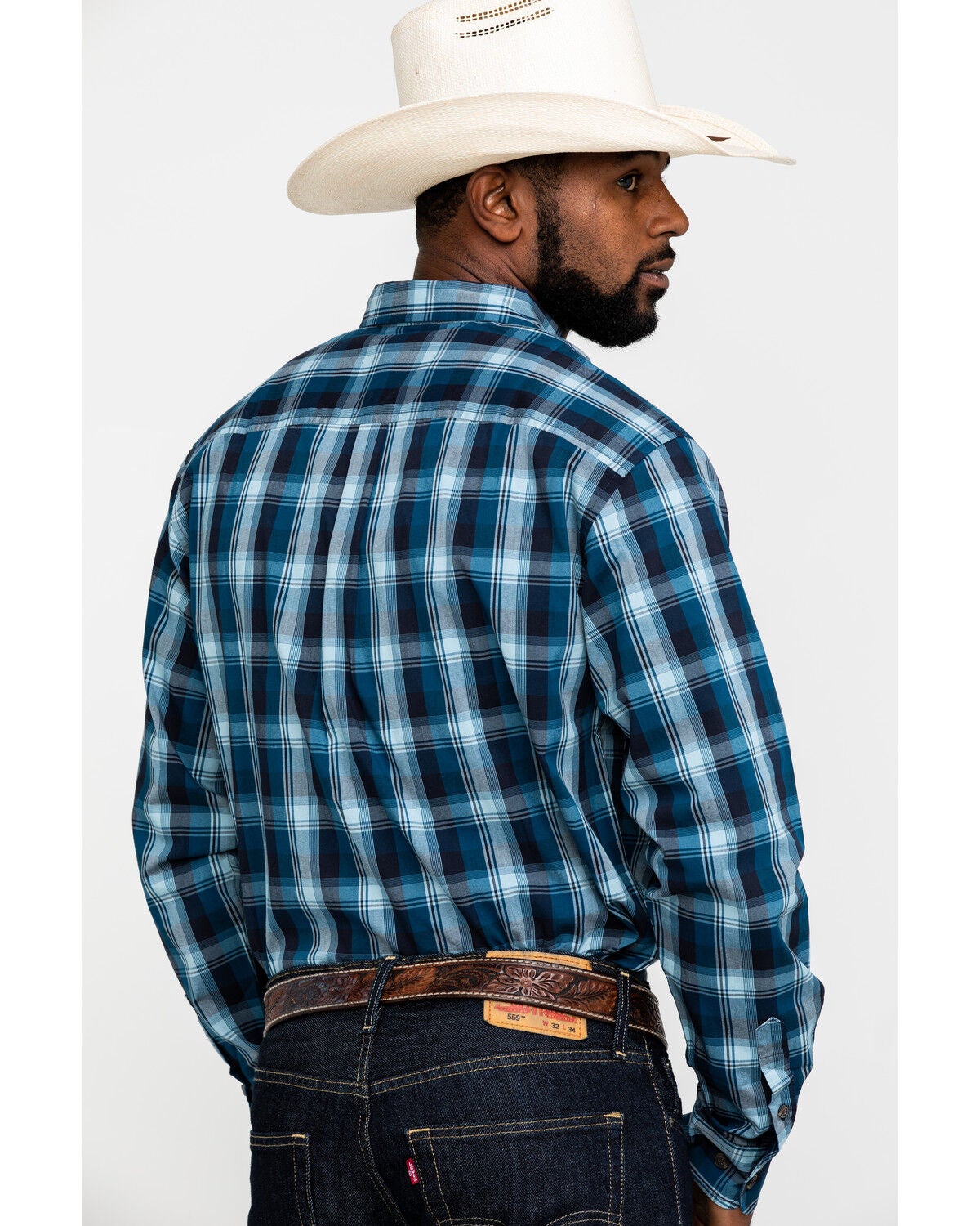 Plaid Woven Long Sleeve Button 