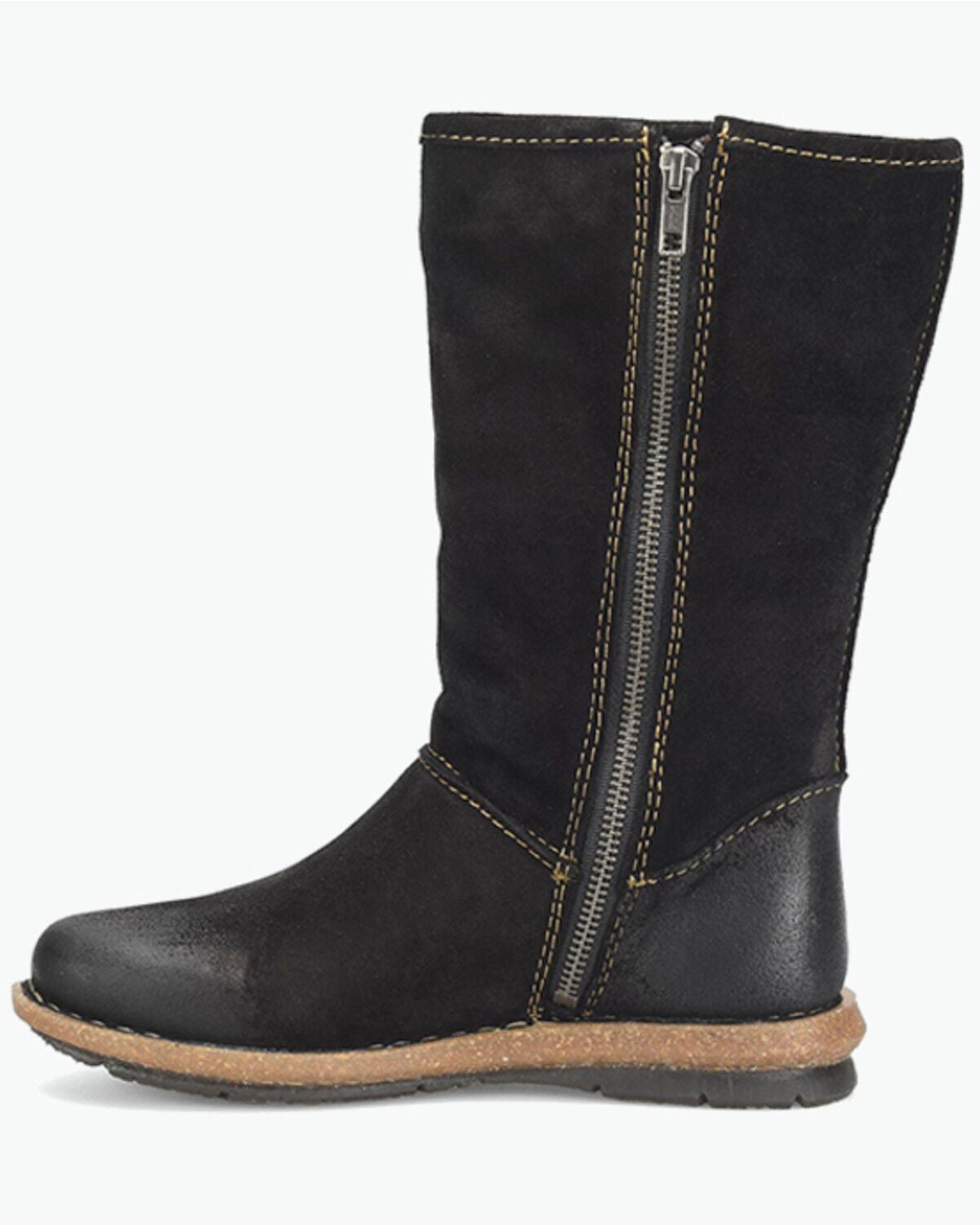 Image #3 - Born Women's Salee Mid Calf Boots - Round Toe, Black, hi-res