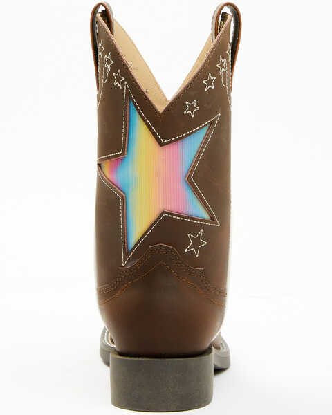 Image #5 - Shyanne Girls' Superstar Western Boots - Broad Square Toe , Brown, hi-res