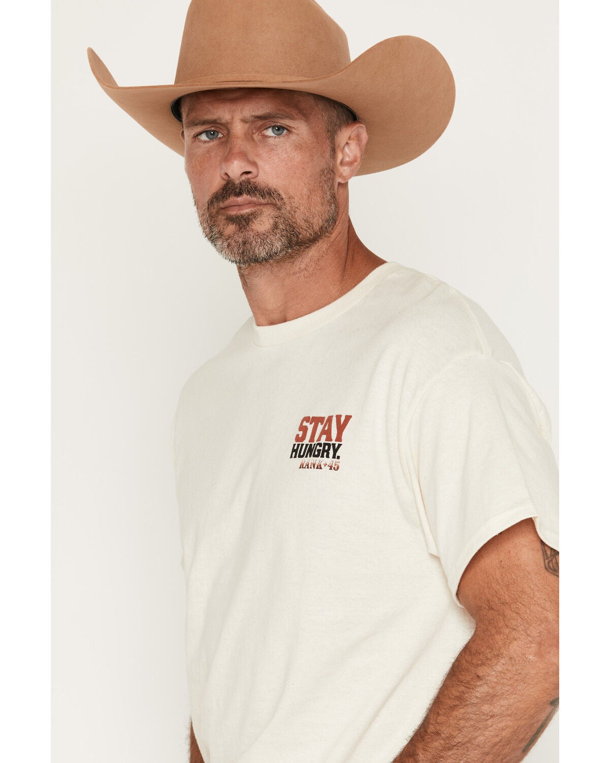 Image #3 - RANK 45&reg; Men's 8 Seconds Short Sleeve Graphic T-Shirt, Natural, hi-res