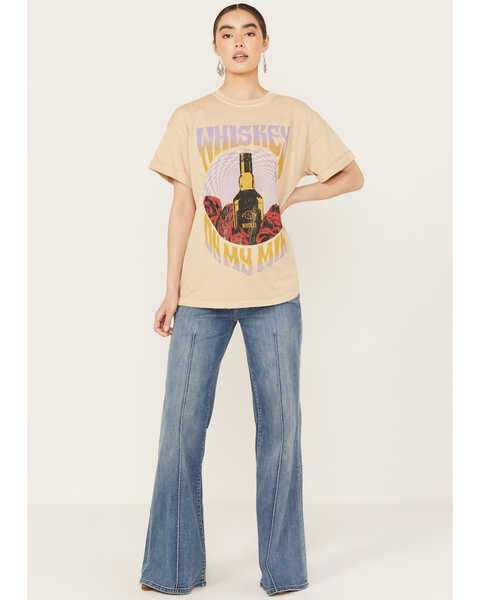 Image #1 - Girl Dangerous Women's Whiskey On My Mind Relaxed Fit Graphic Tee, Sand, hi-res