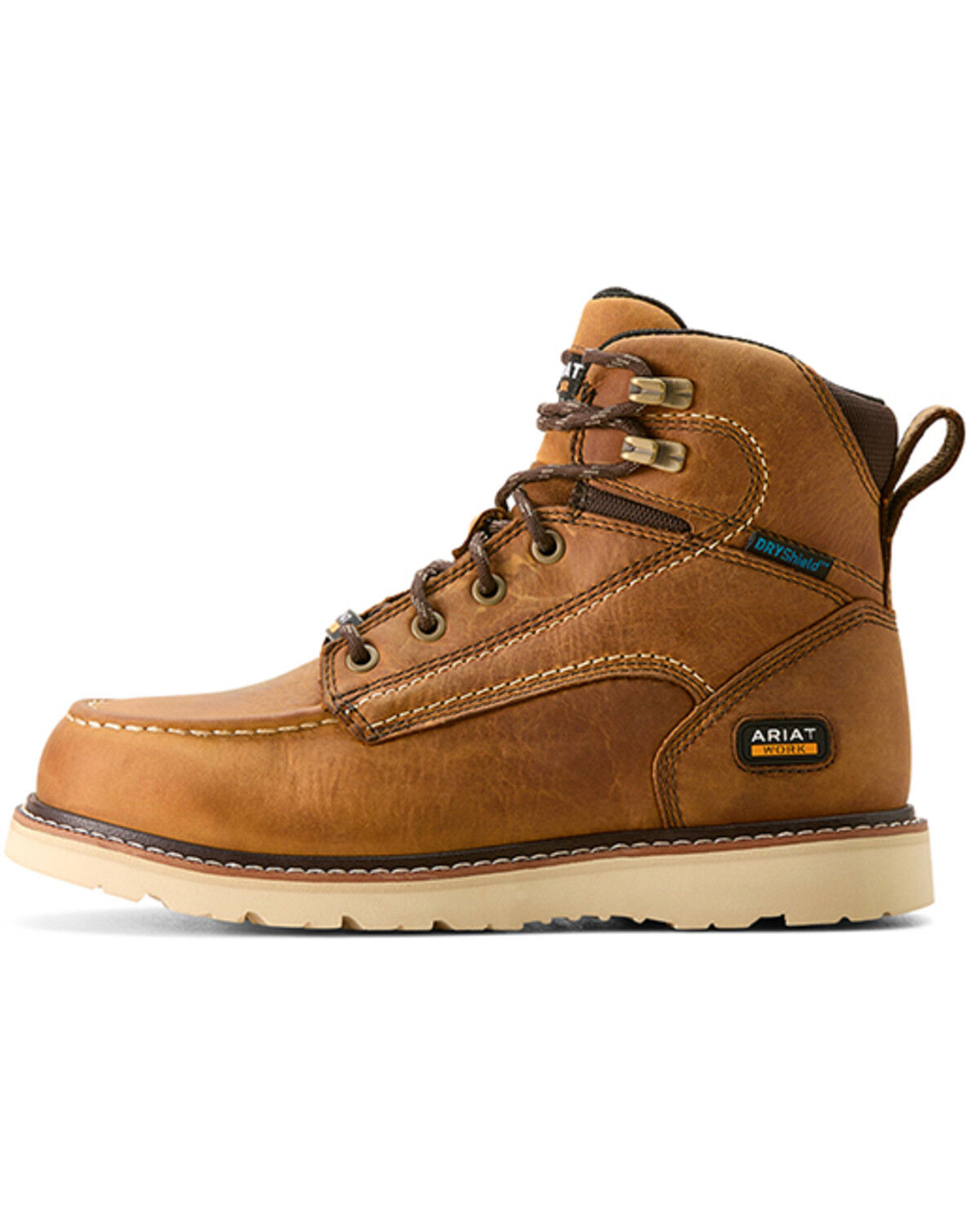 Image #2 - Ariat Women's Rebar 6" Wedge Waterproof Moc Toe Work Boots - Soft Toe, , hi-res