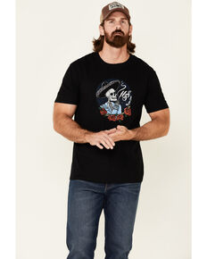 Moonshine Spirit Men's Smoking Roses Graphic Short Sleeve T-Shirt , Black, hi-res