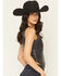 Image #2 - Idyllwind Women's Josephine Button-Down Leather Vest, Black, hi-res
