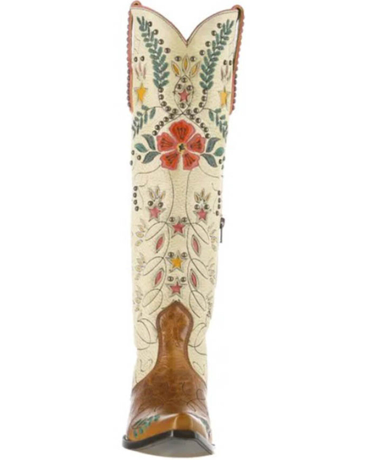 Image #4 - Old Gringo Women's Full Bloom Tall Western Boots - Snip Toe, Cream, hi-res