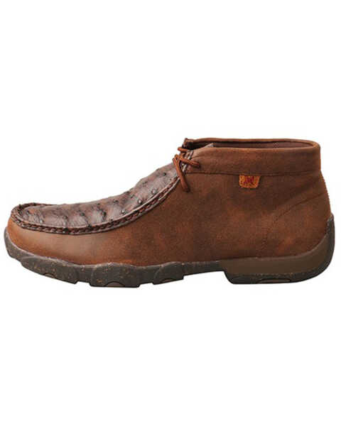 Twisted X Men's Ostrich Chukka Shoes - Moc Toe, Brown, hi-res