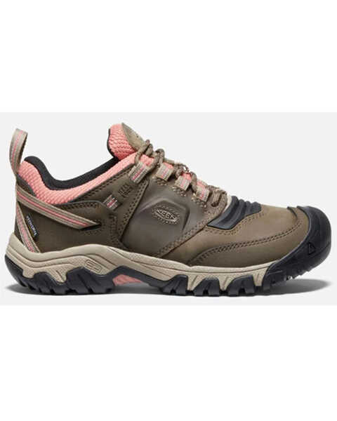 Image #2 - Keen Women's Ridge Flex Waterproof Hiking Shoes, Brown/pink, hi-res