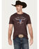 Image #1 - Cody James Men's Steer Short Sleeve Graphic T-Shirt, Purple, hi-res