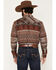 Image #4 - Cody James Men's Skullywag Southwestern Print Long Sleeve Snap Western Shirt, Bark, hi-res