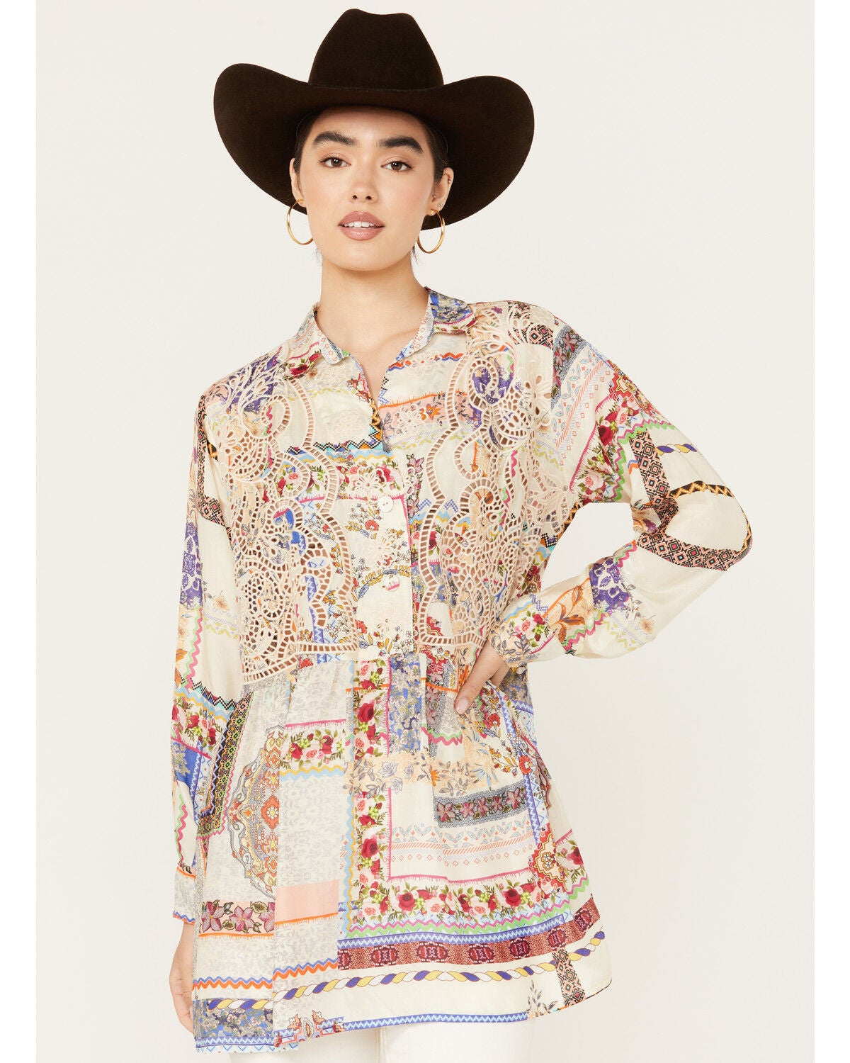 Johnny Was Women's Stano Monroe Tunic, Multi, hi-res