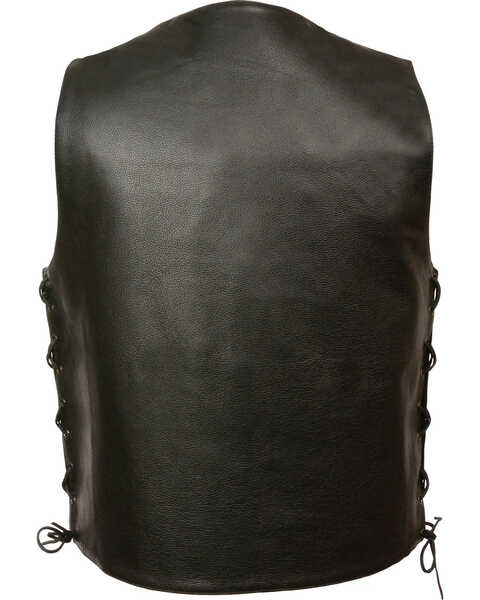 Image #2 - Milwaukee Leather Men's Side Lace Vest - Big 3X , Black, hi-res