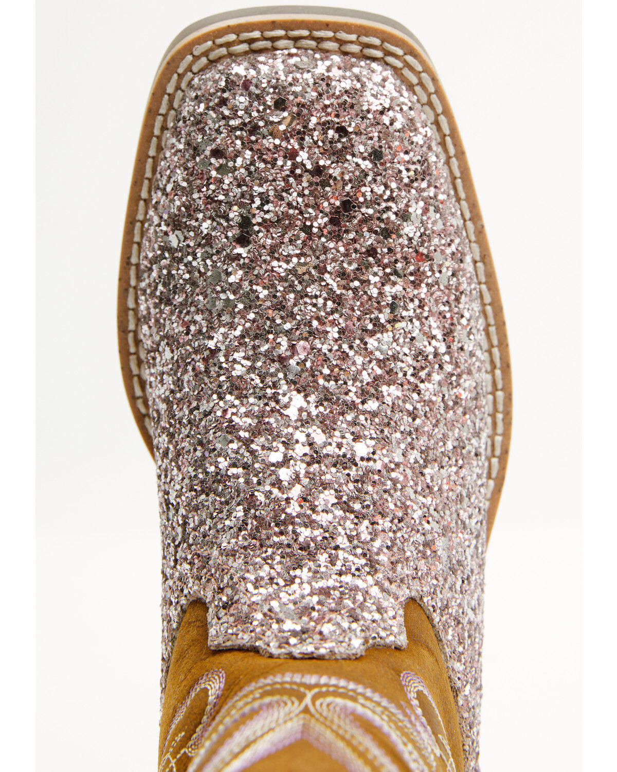 Image #6 - Shyanne Girls' Avery Glitter Western Boots - Broad Square Toe, Purple, hi-res