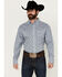 Image #1 - Wrangler Men's Classics Paisley Print Long Sleeve Button-Down Western Shirt - Tall, Blue, hi-res