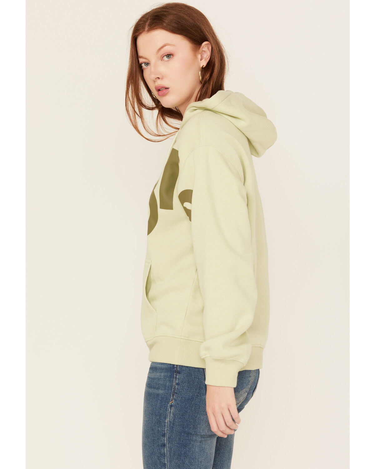 Image #2 - Wrangler Retro Women's Classic Logo Hoodie, Green, hi-res
