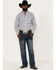 Image #2 - Ariat Men's Brady Plaid Long Sleeve Button Down Western Shirt , White, hi-res