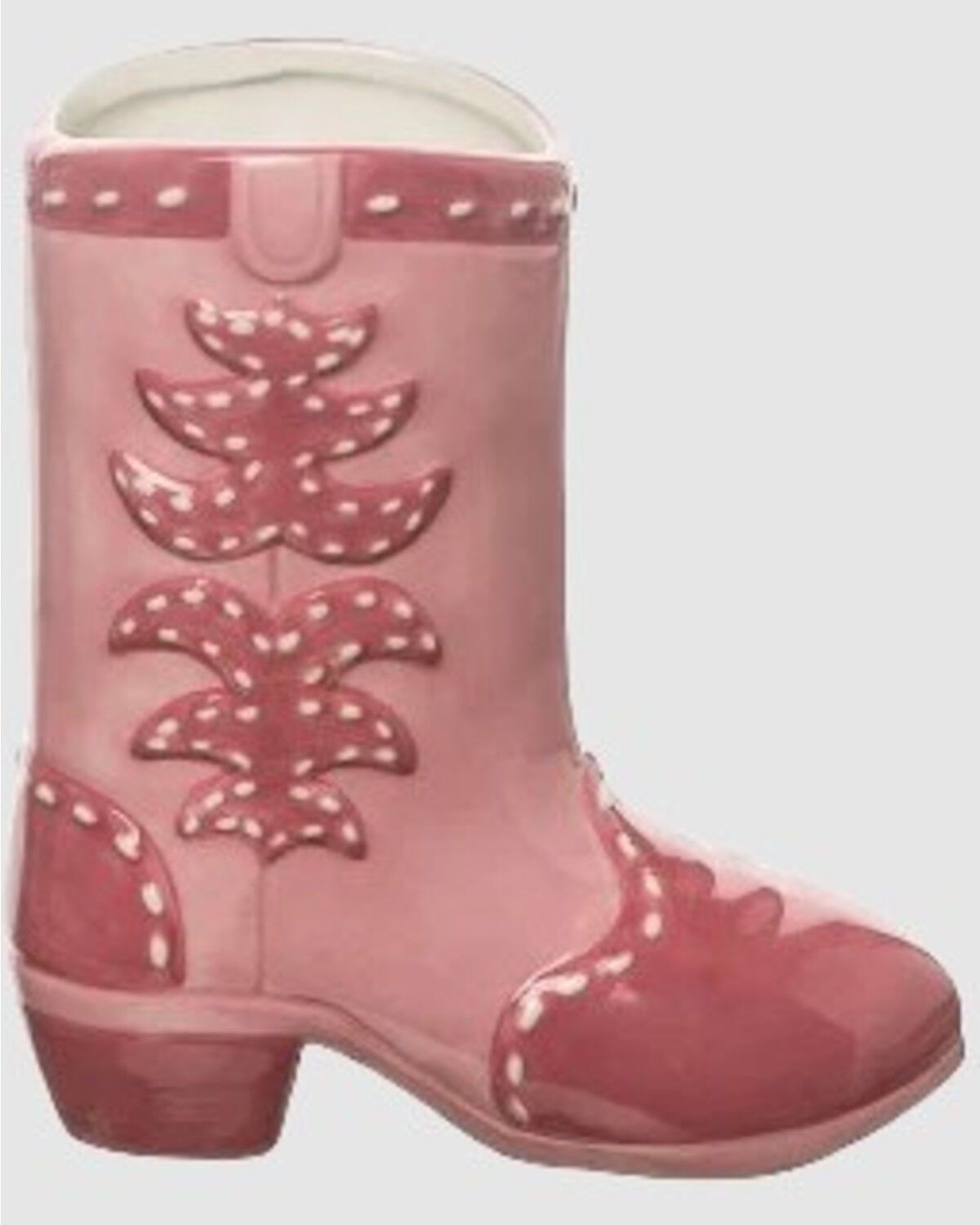 Image #1 - Totalee Gift Cowboy Boot Vase, Pink, hi-res