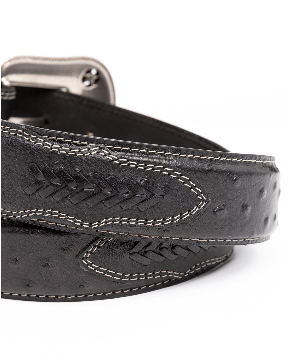 Cody James Men's Black Ostrich Print 