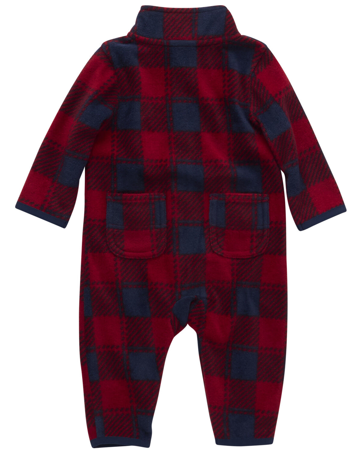 Image #2 - Carhartt Infant Boys' Plaid Print Long Sleeve Zip-Up Onesie, Red, hi-res