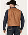 Image #4 - Cody James Men's Hoof Print Faux Leather Vest , Tan, hi-res