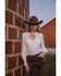 Image #1 - Shyanne Women's Embroidered Long Sleeve Pearl Snap Western Shirt, White, hi-res