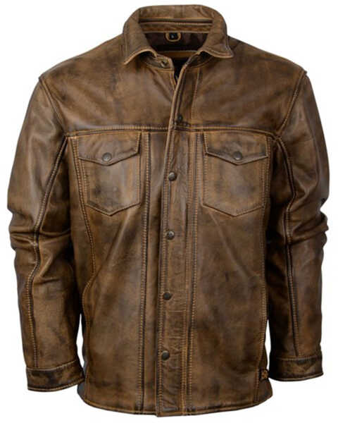 Image #1 - STS Ranchwear By Carroll Men's Ranch Hand Leather Jacket, Distressed Brown, hi-res