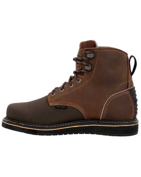 Image #3 - Georgia Boot Men's AMP LT Wedge 6" Lace-Up Work Boots - Composite Toe , Brown, hi-res