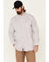 Image #1 - Ariat Men's FR Gauge Plaid Print Long Sleeve Button Down Work Shirt, White, hi-res