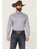 Image #1 - Cinch Men's Striped Print Long Sleeve Button-Down Stretch Western Shirt, Purple, hi-res