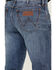 Image #4 - Wrangler Men's 88MWZ Retro Sawdust Medium Wash Slim Straight Denim Jeans - Tall, Dark Medium Wash, hi-res