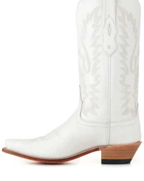 Image #3 - Old West Women's Western Boots - Snip Toe , White, hi-res