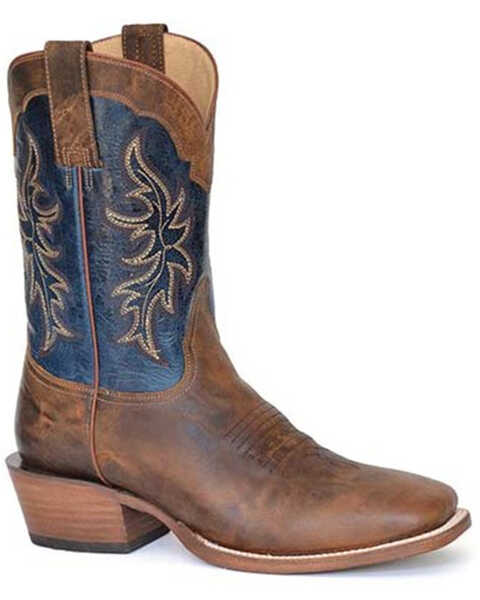 Roper Men's Rideem Cowboy Western Boots - Broad Square Toe, Tan, hi-res