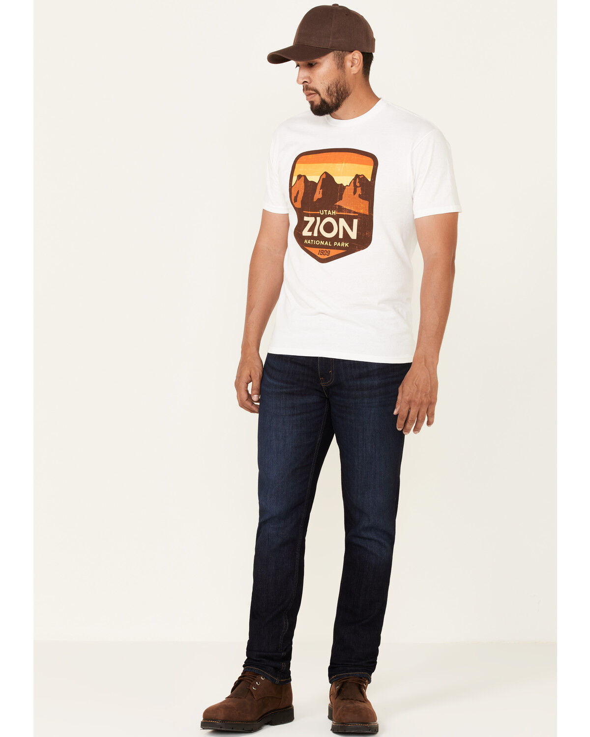 Image #2 - National Park Foundation Men's Yellow Cloud Zion Graphic Short Sleeve T-Shirt, Multi, hi-res