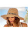 Image #2 - Nikki Beach Women's Metallic Diamonds Straw Western Fashion Hat  , Natural, hi-res