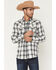 Image #1 - Moonshine Spirit&reg; Men's Smoke Stack Plaid Print Long Sleeve Snap Western Shirt, Ivory, hi-res