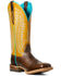 Ariat Women's Belmont Western Performance Boots - Broad Square Toe, Brown, hi-res