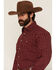 Image #2 - Panhandle Slim Men's Geo Print Long Sleeve Snap Stretch Western Shirt, Red, hi-res
