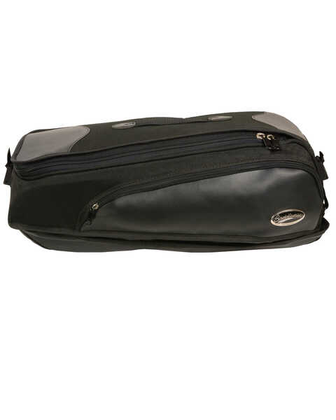 Image #3 - Milwaukee Leather Black Long Textile Back Rack Travel Bag , Black, hi-res