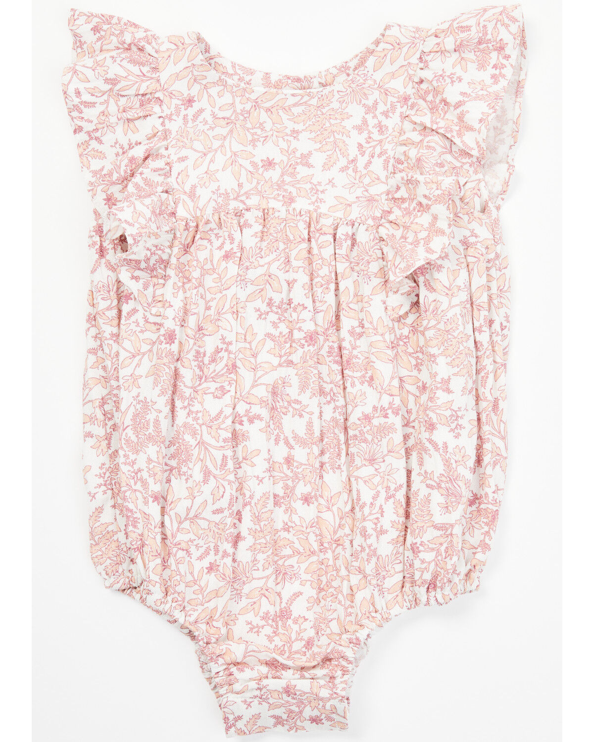 Image #1 - Yura Infant Girls' Printed Ruffle Onesie, Pink, hi-res