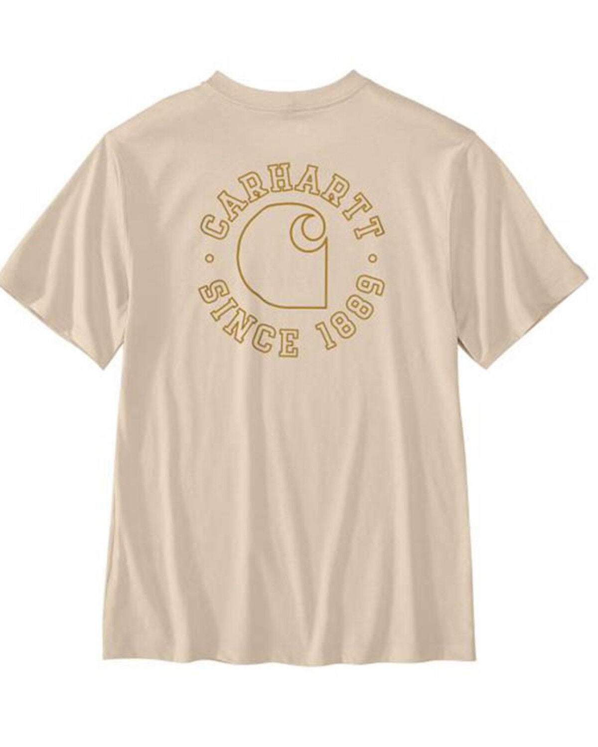 Carhartt Men's Relaxed Fit Lightweight Logo Short Sleeve Graphic T-Shirt, Off White, hi-res