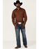 Resistol Men's Solid Brown Sachse Long Sleeve Snap Western Shirt , Brown, hi-res