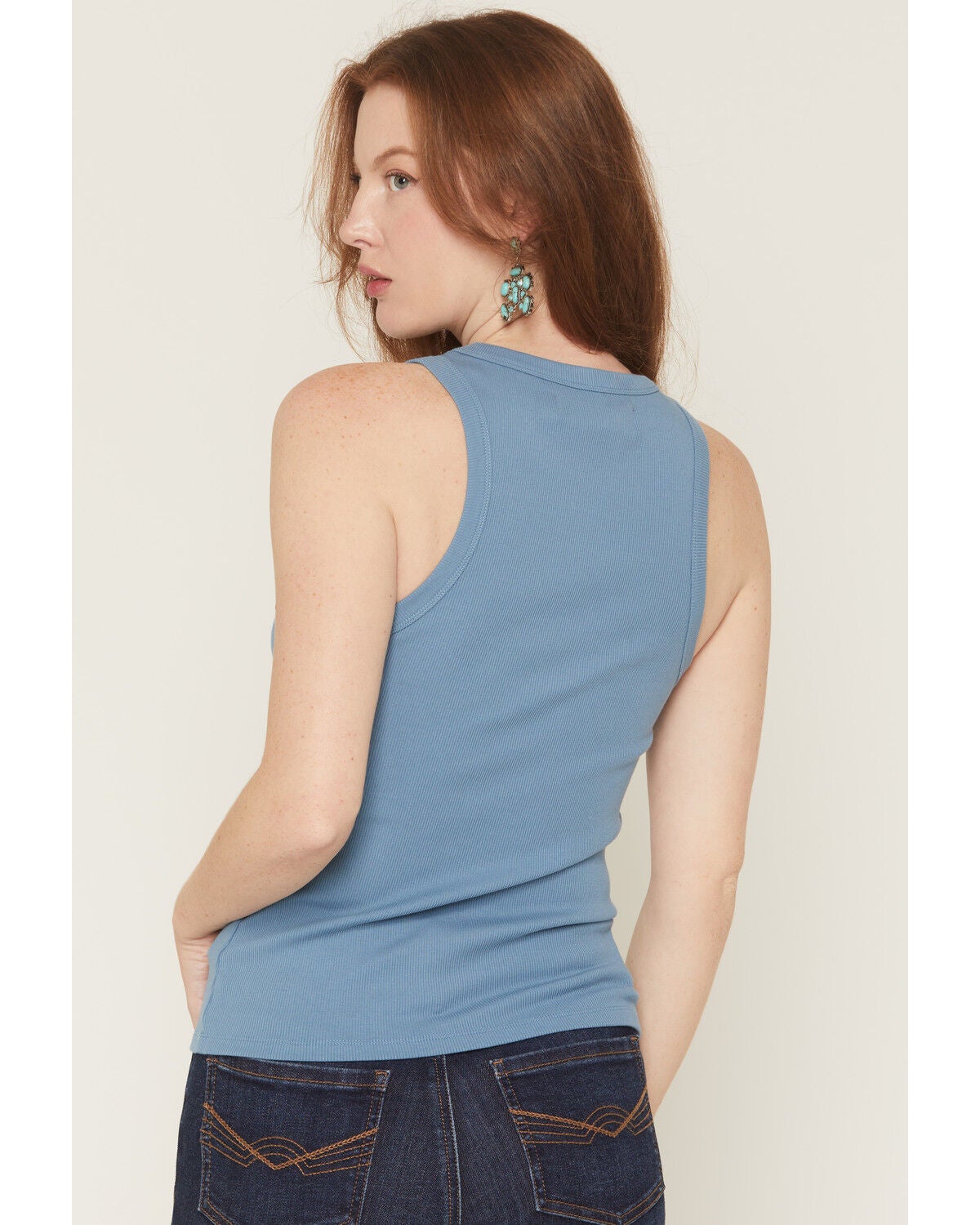 Image #7 - Idyllwind Women's Sweet Tea Sleeve Rib Knit Graphic Tank Top, Dark Teal, hi-res