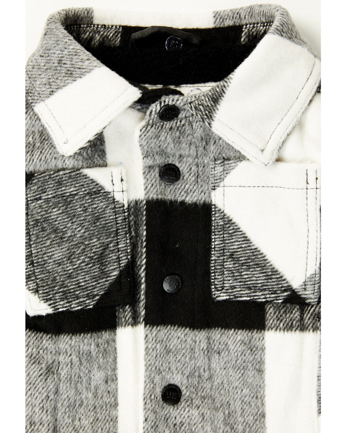 Image #4 - Urban Republic Infant Boys' Plaid Print Snap Hooded Jacket, Black, hi-res
